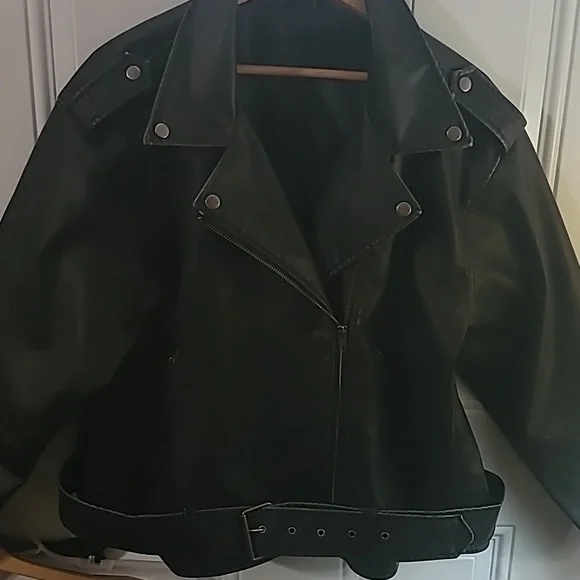 Wild Fable Black Faux Leather Moto Jacket - Picture 4 of 13